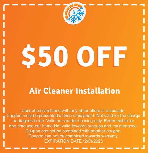 $50 off air cleaner installation discount