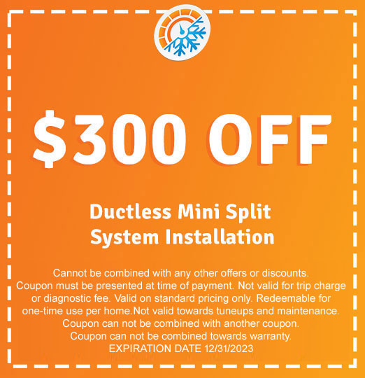 $300 off ductless mini split discount