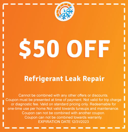 $50 off refrigerant leak repair discount